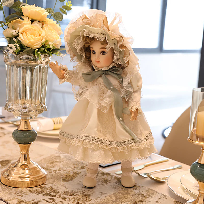 16‑inch/40cm Bisque Vintage Imperial Court Doll Grain Ball‑Jointed Doll (BJD) Dress‑Up Toy, Hand-Painted Doll for Girls - Reborn Doll Australia