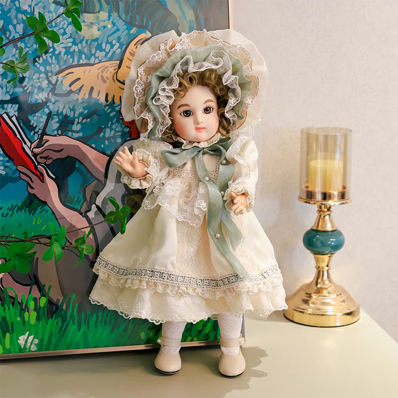 16‑inch/40cm Bisque Vintage Imperial Court Doll Grain Ball‑Jointed Doll (BJD) Dress‑Up Toy, Hand-Painted Doll for Girls - Reborn Doll Australia