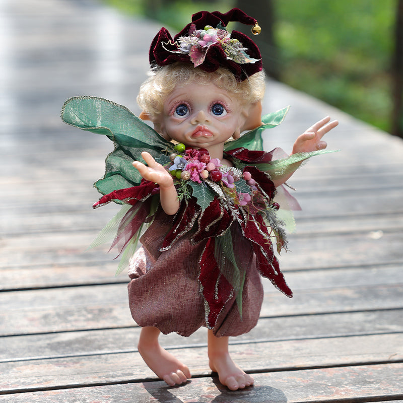 16-Inch/40cm Vinyl Forest Sprite Red-purple Doll - Reborn Doll Australia