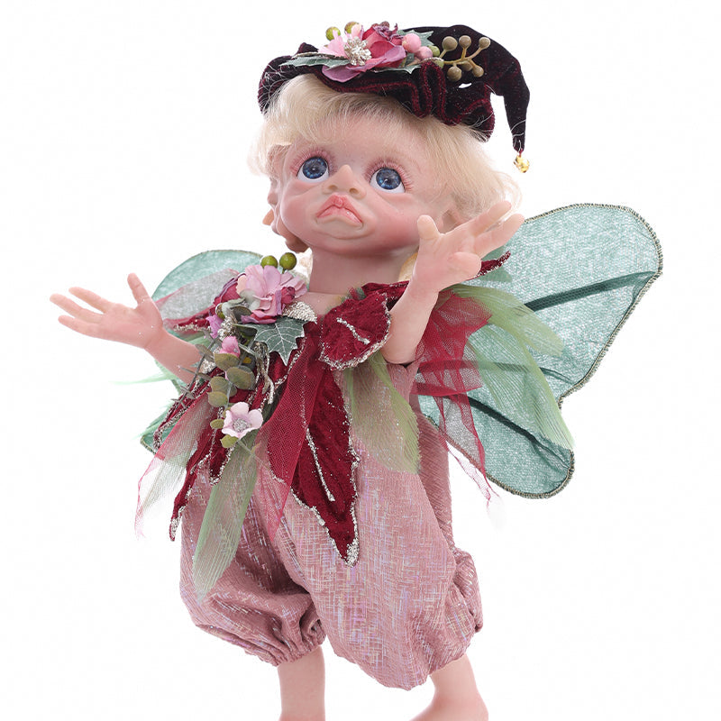 16-Inch/40cm Vinyl Forest Sprite Red-purple Doll - Reborn Doll Australia