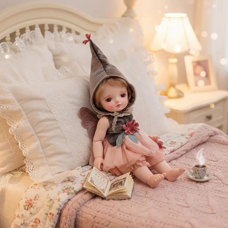 20-Inch/50cm Aimee Articulated Doll with Hand-Rooted Curls & Detailed Gown - Reborn Doll Australia