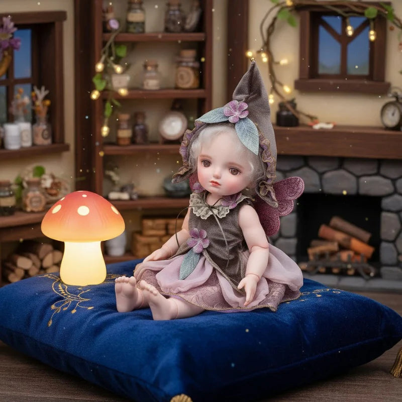 20 inch/50cm Articulated Fantasy Doll Silver Gray Hair Purple Eyes Lolita Fashion Collector Gift - Reborn Doll Australia