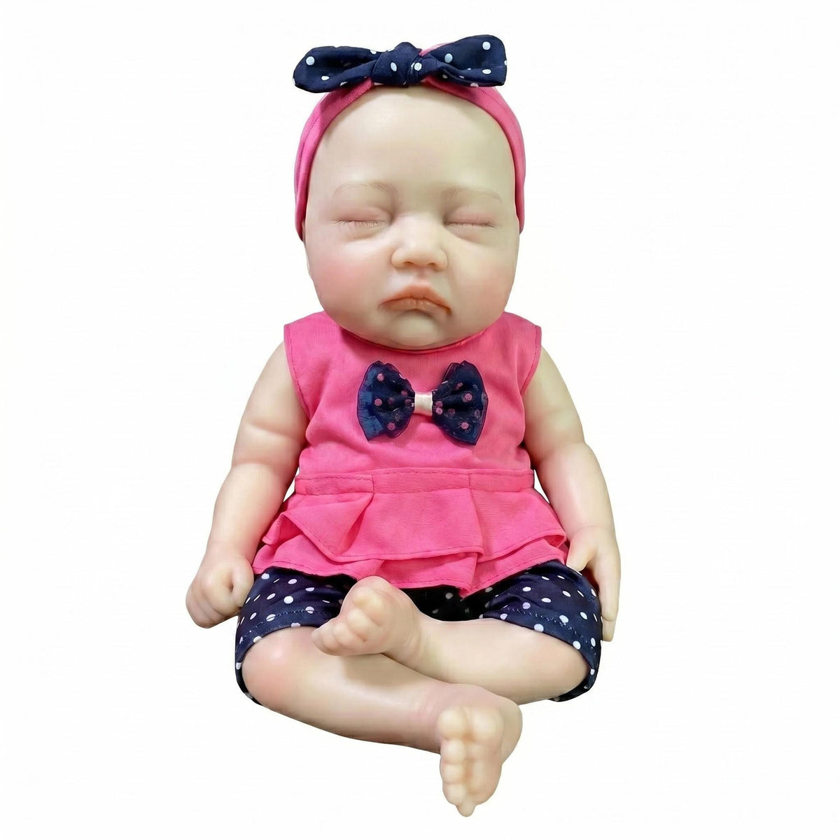 12 inch Reborn Realistic Full Silicone Baby A lifelike newborn girl doll with a soft body and movable limbs, a lovely baby gift for girls aged 3 and up
