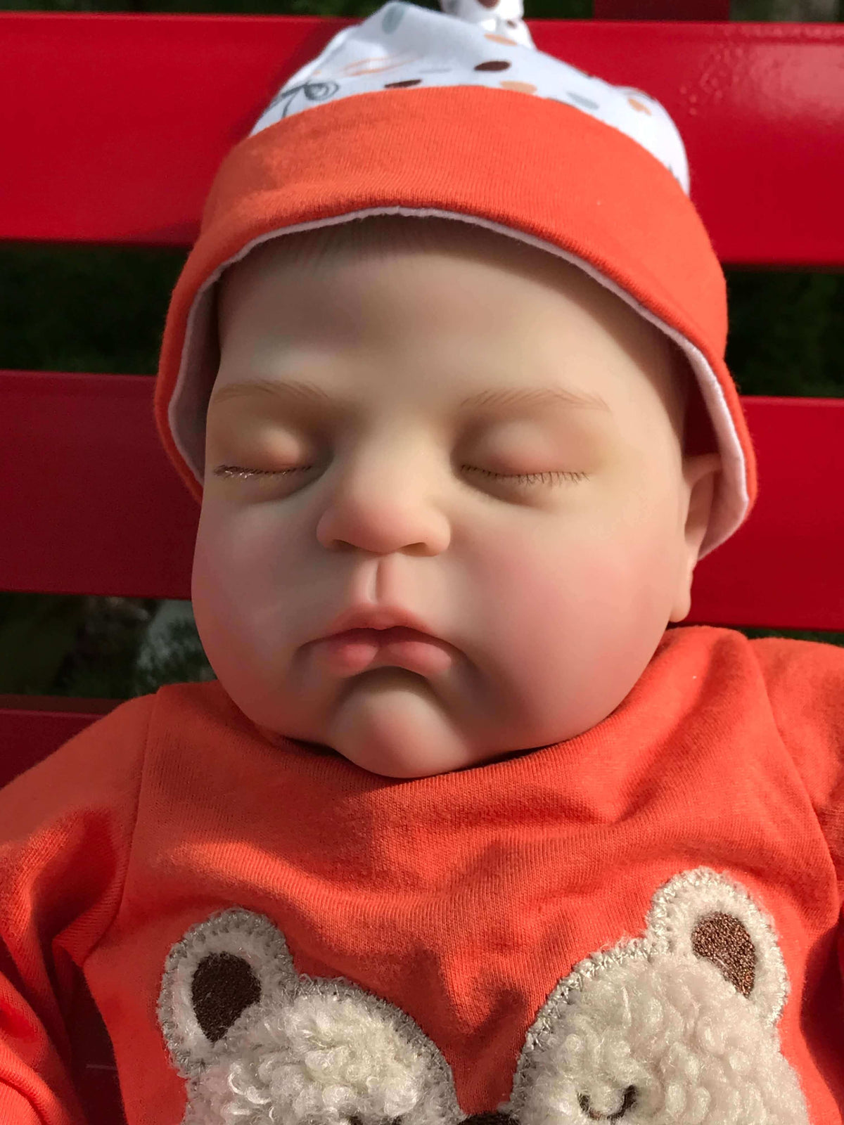 18 Inch Red Outfit Sleeping Reborn Baby Doll