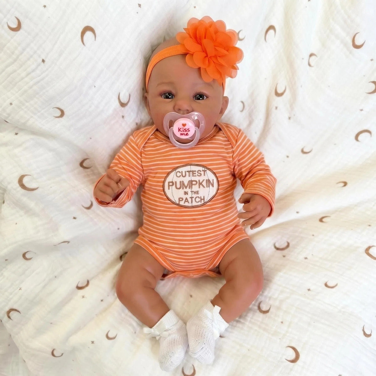 Reborn Dolls 19 Inches, Realistic Newborn Baby Doll, Soft Cloth Body, Toy Gift for Children