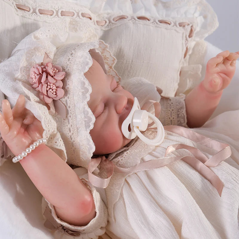22-Inch Lifelike Reborn Baby Doll in Nude Knotted Outfit - Realistic Girl Doll - Reborn Doll Australia