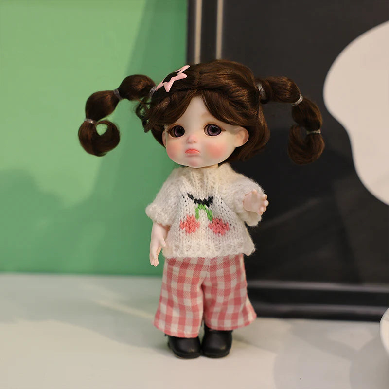 Mini Porcelain Doll – 6 Inch/15cm Handmade Collectible - Reborn Doll Australia