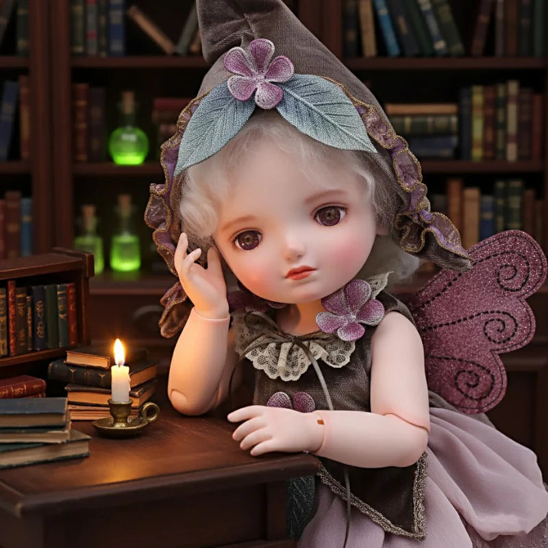 20 inch/50cm Articulated Fantasy Doll Silver Gray Hair Purple Eyes Lolita Fashion Collector Gift - Reborn Doll Australia