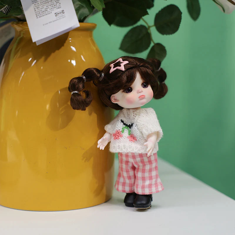 Mini Porcelain Doll – 6 Inch/15cm Handmade Collectible - Reborn Doll Australia