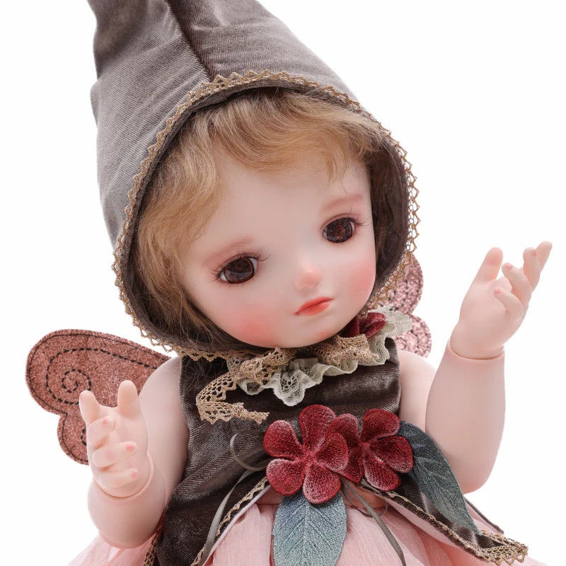 20-Inch/50cm Aimee Articulated Doll with Hand-Rooted Curls & Detailed Gown - Reborn Doll Australia