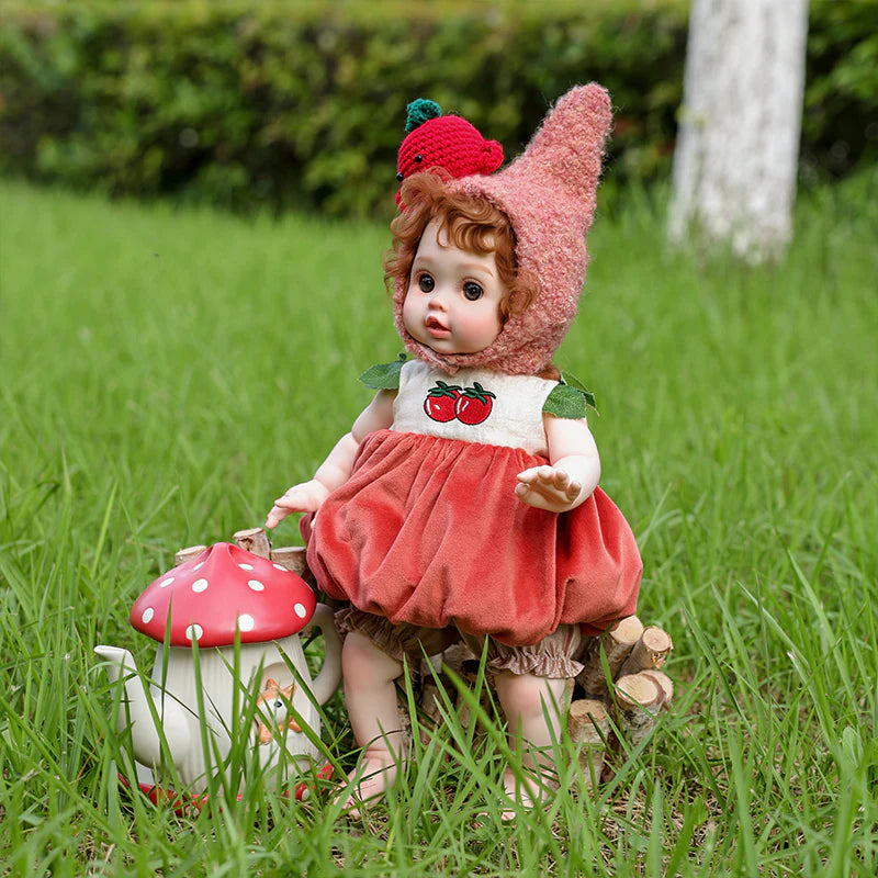 18 Inch/45cm Vinyl Lifelike Reborn Baby Doll in Tomato Costume - Reborn Doll Australia