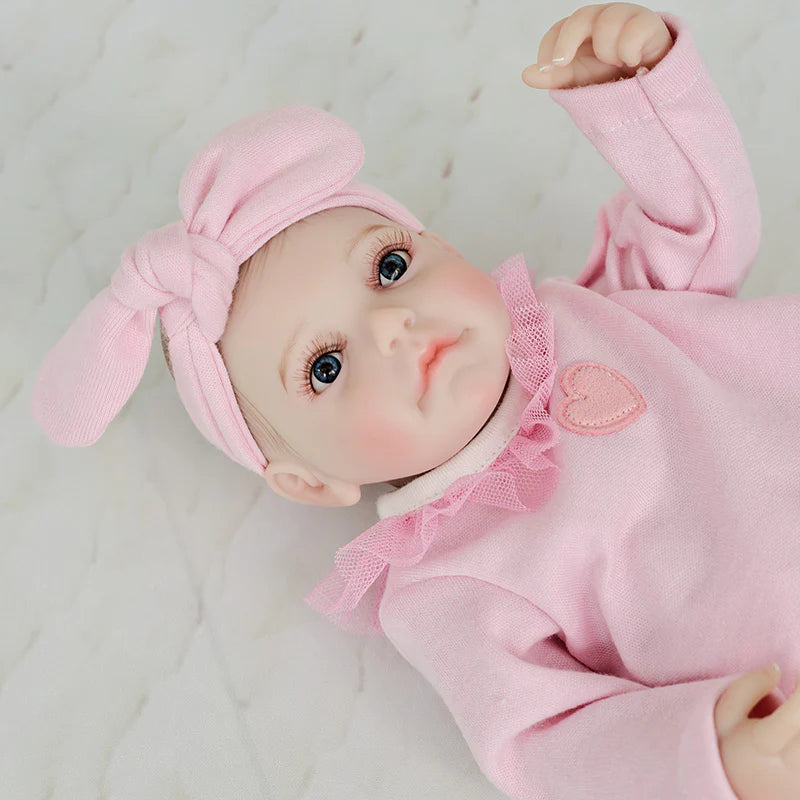 12-inch/30cm Pink Dream（eyes open) Full Vinyl Reborn Doll - Reborn Doll Australia