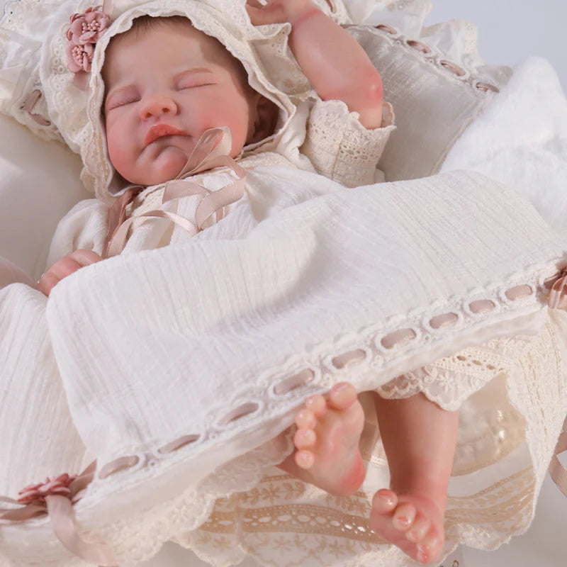 22-Inch Lifelike Reborn Baby Doll in Nude Knotted Outfit - Realistic Girl Doll - Reborn Doll Australia