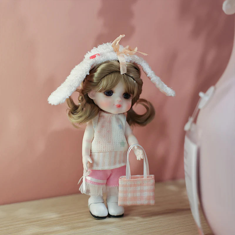 6-Inch/15cm Porcelain Doll · Bunny Ears Edition - Reborn Doll Australia
