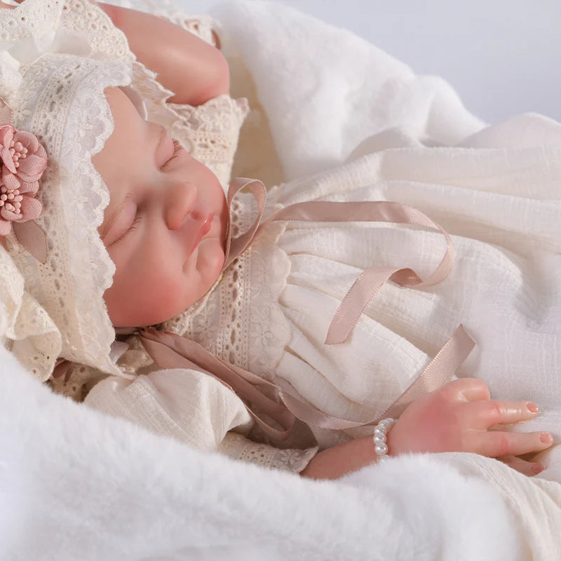 22-Inch Lifelike Reborn Baby Doll in Nude Knotted Outfit - Realistic Girl Doll - Reborn Doll Australia