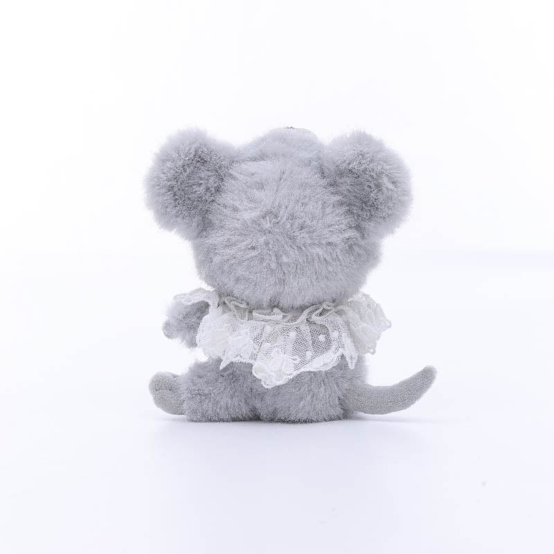 8 Inch/20cm High-Quality porcelain Cheeks Plush Gray Mouse Hat Doll - Reborn Doll Australia