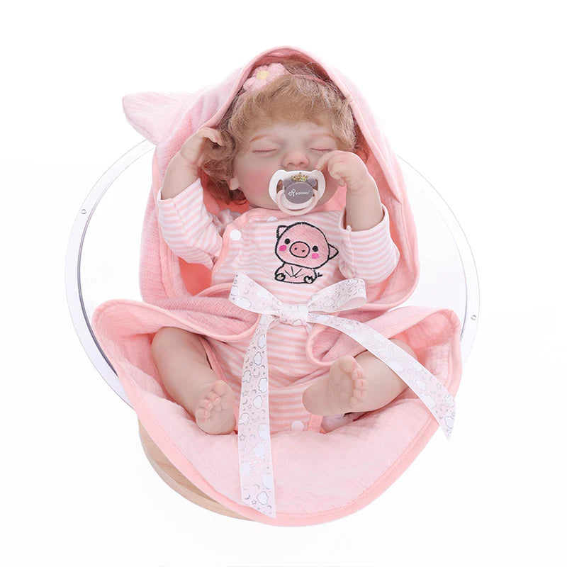 22 Inch Lifelike Reborn Baby Doll Wear Piglet Suit