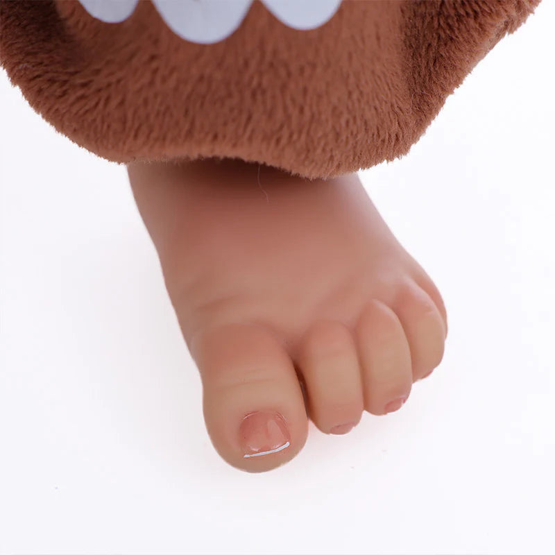 18 Inch/45cm Vinyl Lifelike Reborn Baby Doll in Brown Little Chef Christmas Costume - Reborn Doll Australia