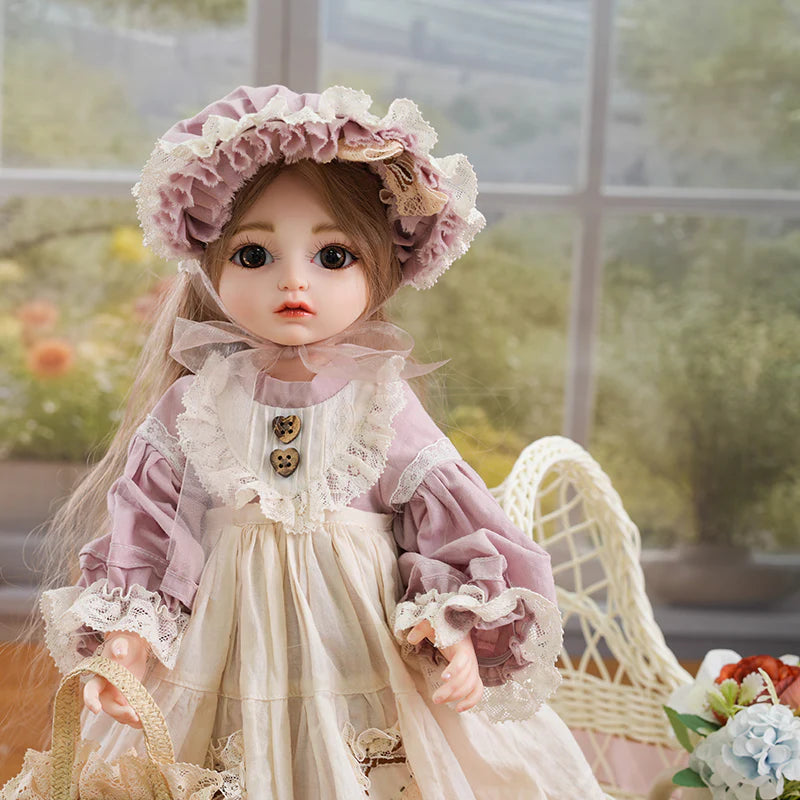 18‑Inch/45cm Hand‑Painted Dress Up Vinyl Doll (BJD) Pastoral‑Style Doll - Reborn Doll Australia