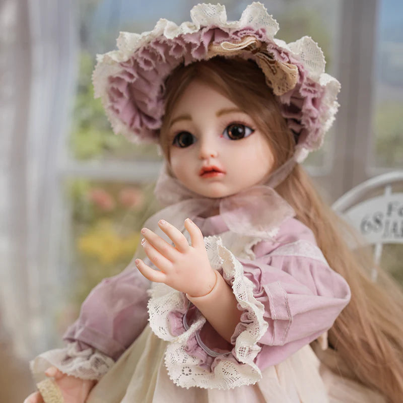 18‑Inch/45cm Hand‑Painted Dress Up Vinyl Doll (BJD) Pastoral‑Style Doll - Reborn Doll Australia