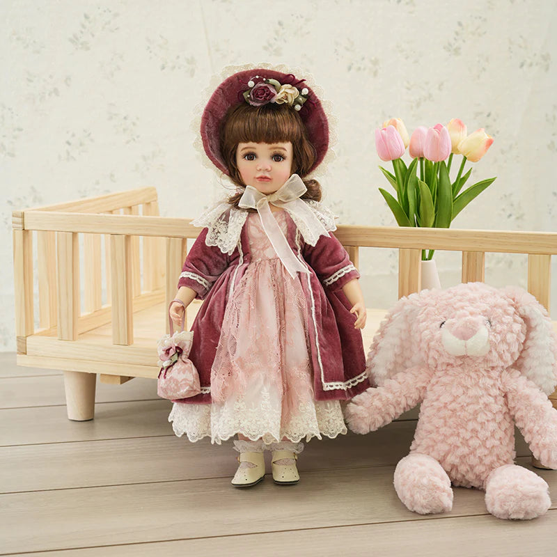 18-Inch/45cm Handcrafted Antique Bisque Porcelain Doll Dress-up Dolls - Reborn Doll Australia