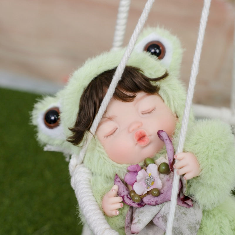 Fuzzy Frog Baby Doll 10 inch/25cm Cute Collectible Plush Gift for Birthdays Name Coco - Reborn Doll Australia