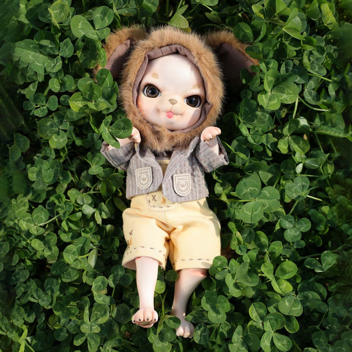 10 inch with Ceramic BJD Body Doll Complete Plush Outfit Handmade Decor Collectible Toy