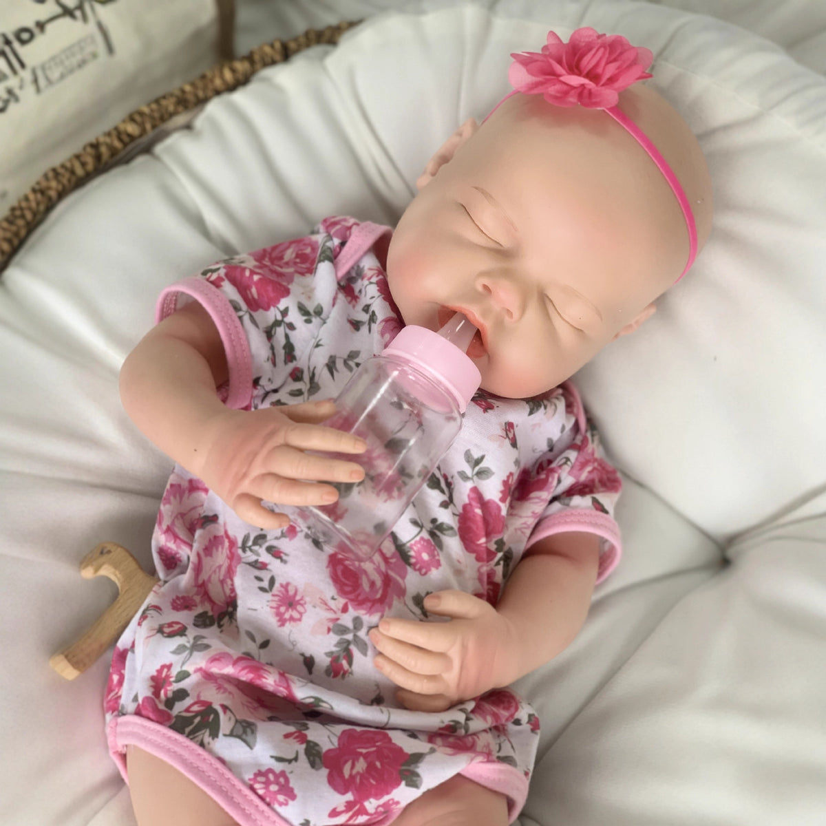 [Drink and Wet System] 20 inch with Full Solid Silicone Body simulation Reborn Doll with drinking and peeing functions Gift for Girls & Adult Doll Collectors