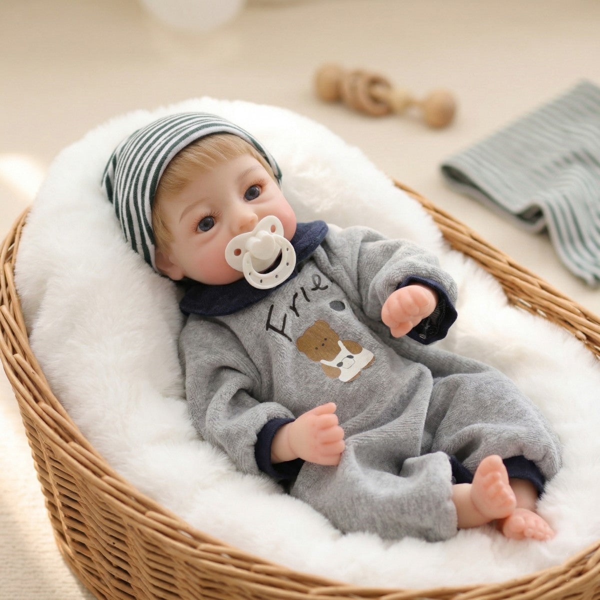 12 inch 30cm solid silicone reborn doll simulation baby
