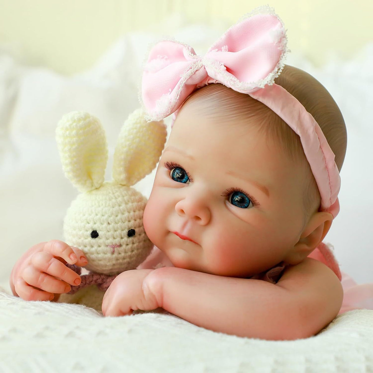 18 Inch Full Vinyl Lifelike Doll, Great Holiday Surprise Gift, True-to-Life Vinyl Companion Doll for All Ages