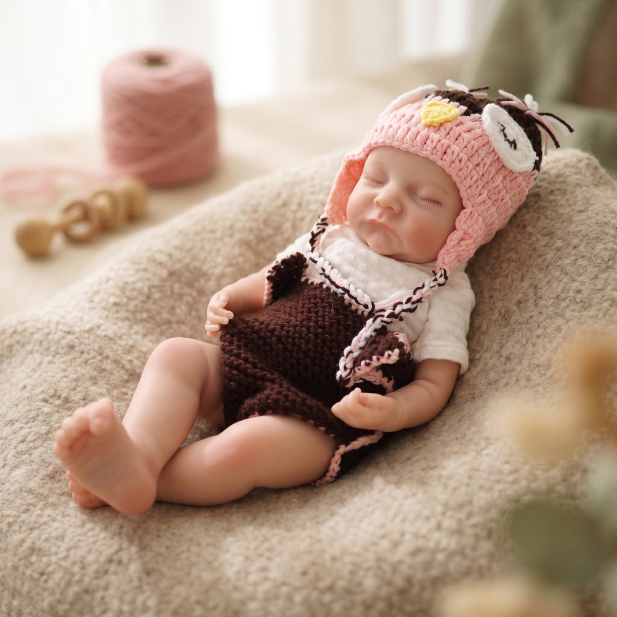 17 Inch Handmade Lifelike Reborn Doll Full Solid Silicone Body Realistic Newborn Baby Play Toy Gift for Girls & Doll Collectors