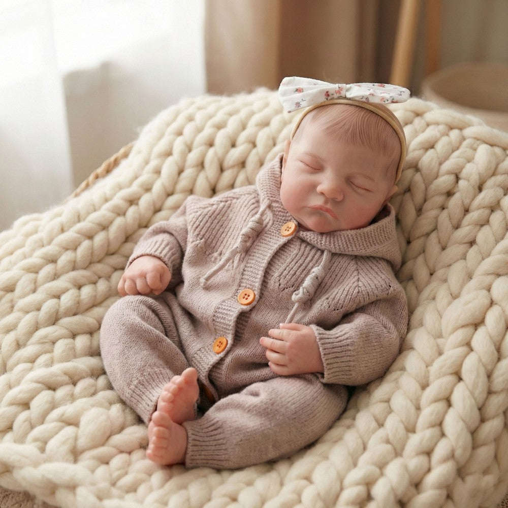 18" Lifelike Reborn Baby Doll - Premium Artist-Painted Sleeping Newborn - 45cm Boutique Collectible - Reborn Doll Australia