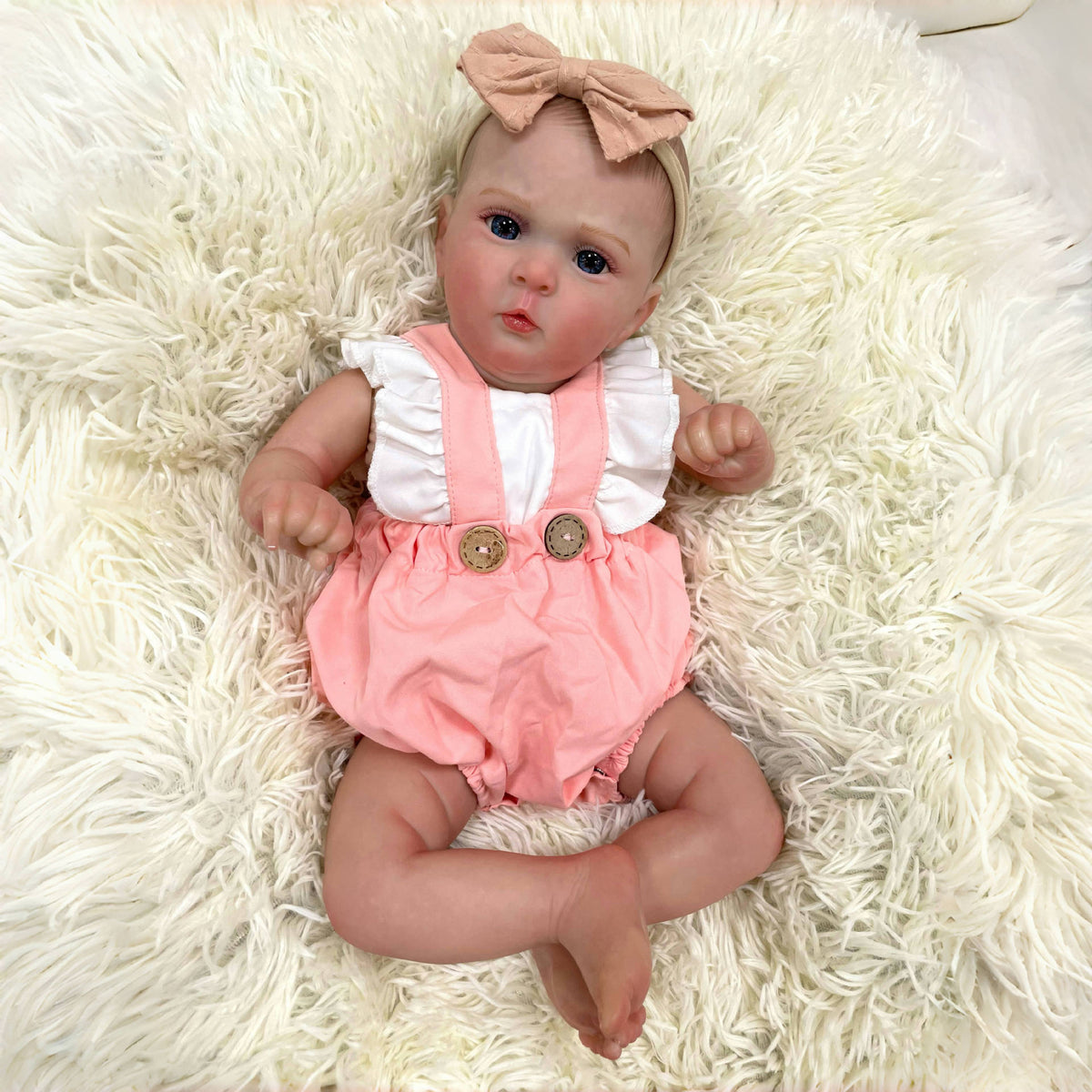 19 Inch Realistic Reborn Baby Doll with Cloth Body Handcrafted Newborn Doll Gift Toy for Little Girls Collectors
