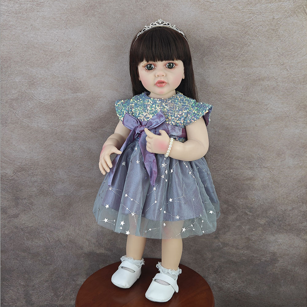 22 Inch Full-Vinyl Standing Toddler Reborn Dolls, Various Designs to Choose, Companion Toy for Children and Adult Hobbyists
