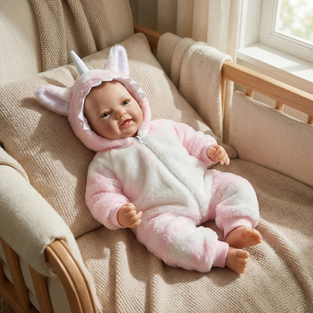 17 inch pink plush one-piece Ha Yi Reborn Doll