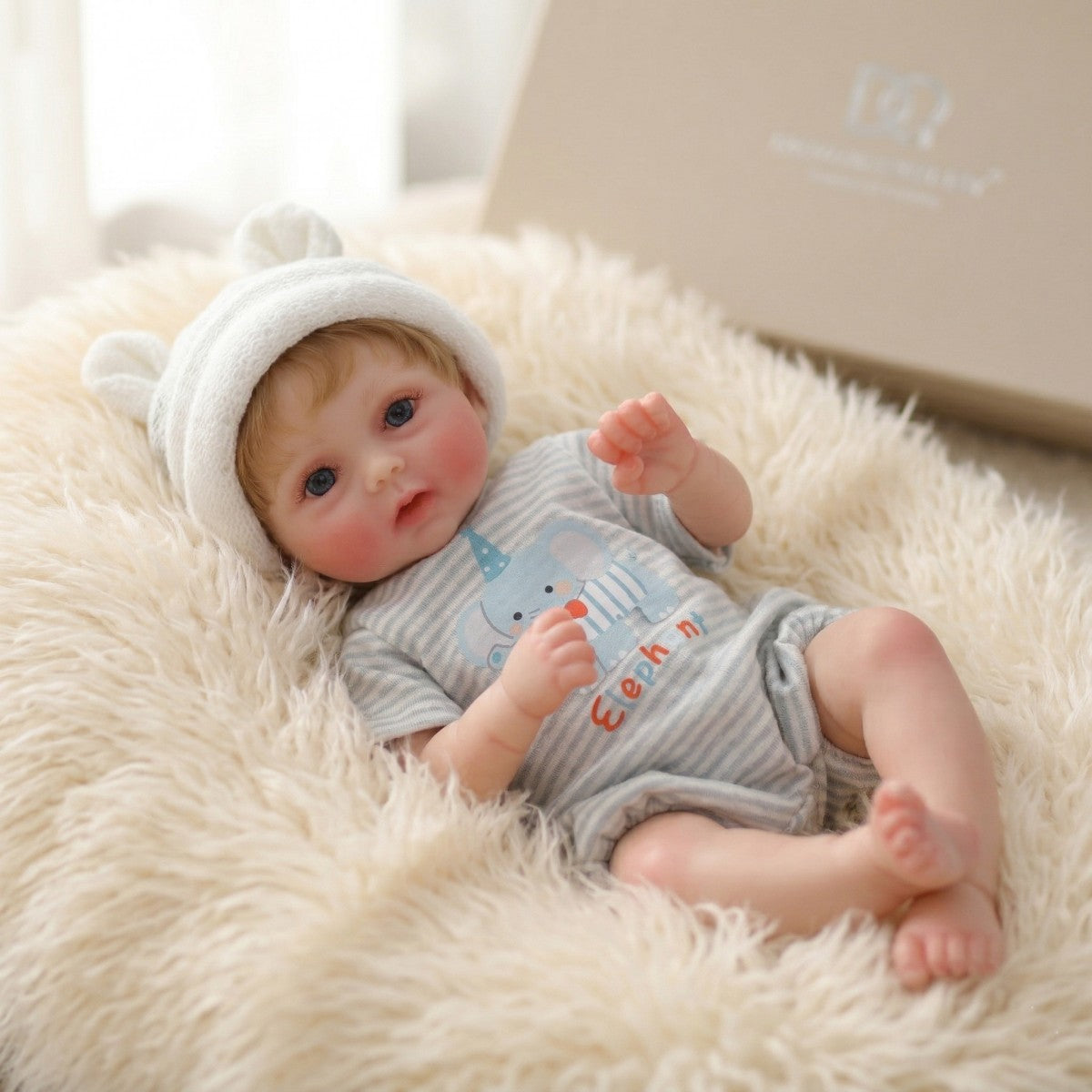 12 inch 30cm hair transplant solid silicone reborn doll simulation baby changing outfit