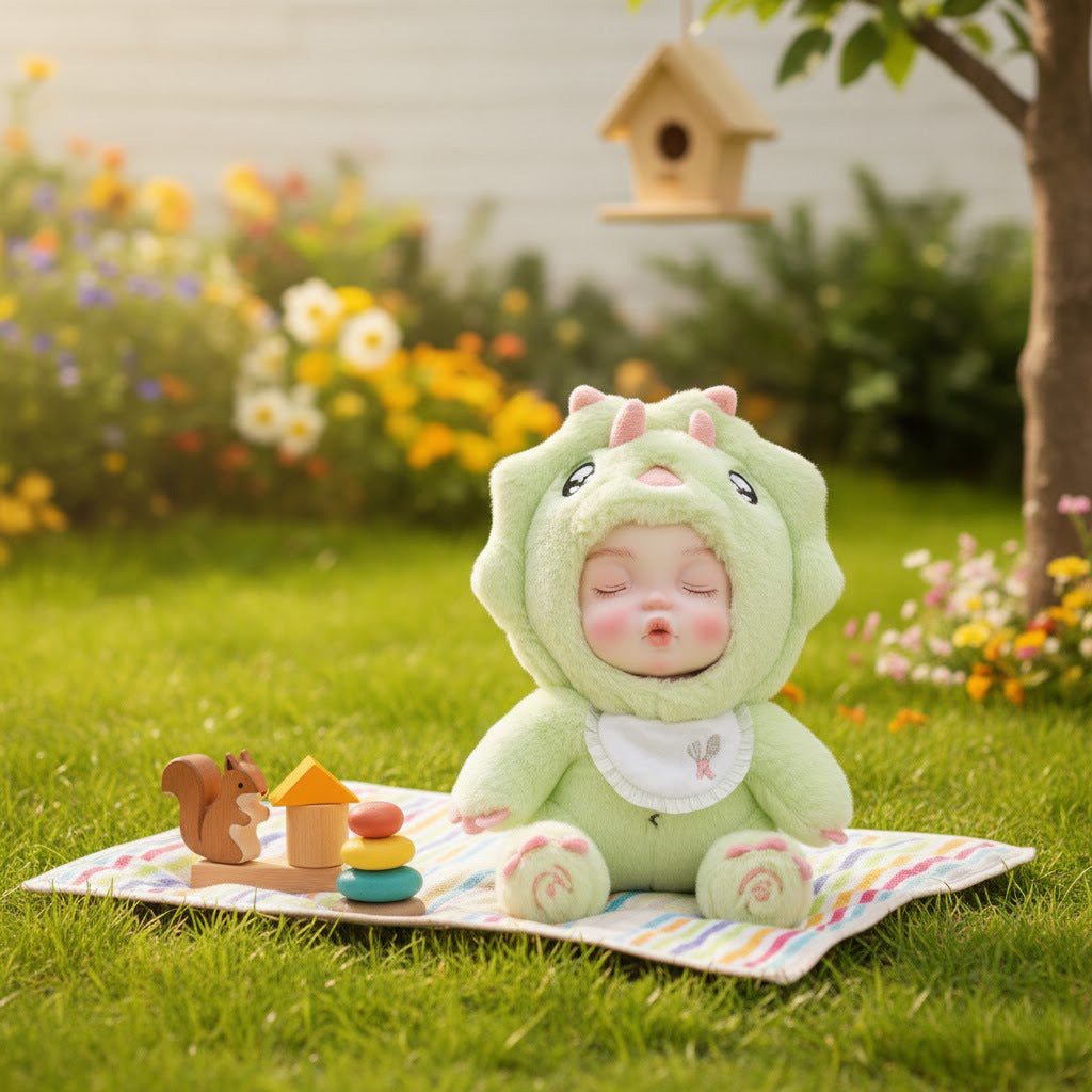 15cm vinyl plush doll pendant, simulated baby face toy doll, 6 inches