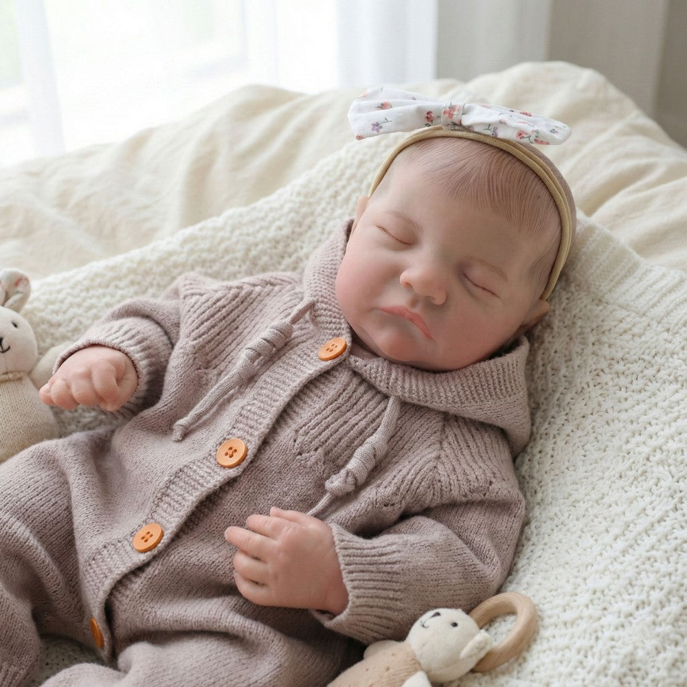 18" Lifelike Reborn Baby Doll - Premium Artist-Painted Sleeping Newborn - 45cm Boutique Collectible - Reborn Doll Australia