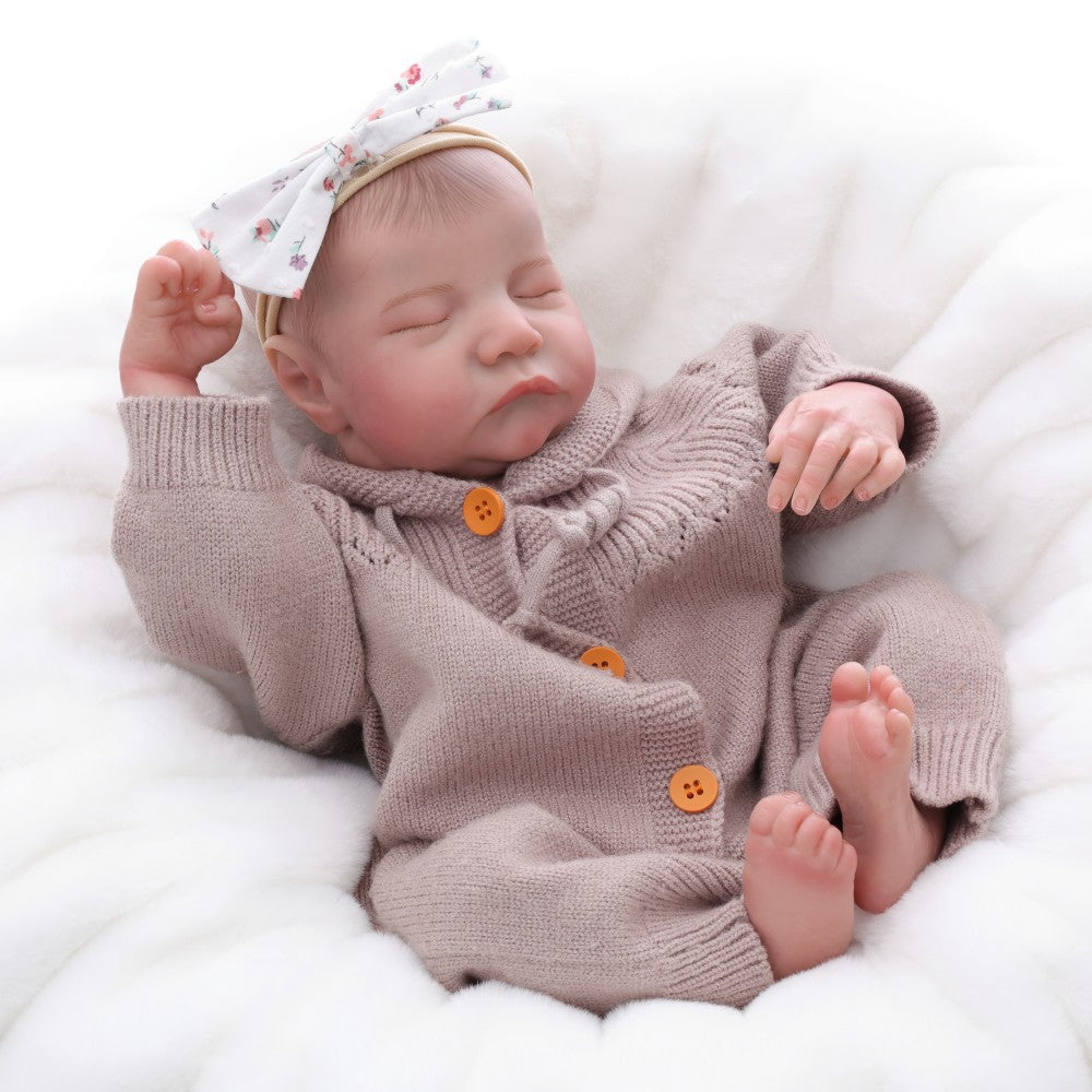 18" Lifelike Reborn Baby Doll - Premium Artist-Painted Sleeping Newborn - 45cm Boutique Collectible - Reborn Doll Australia
