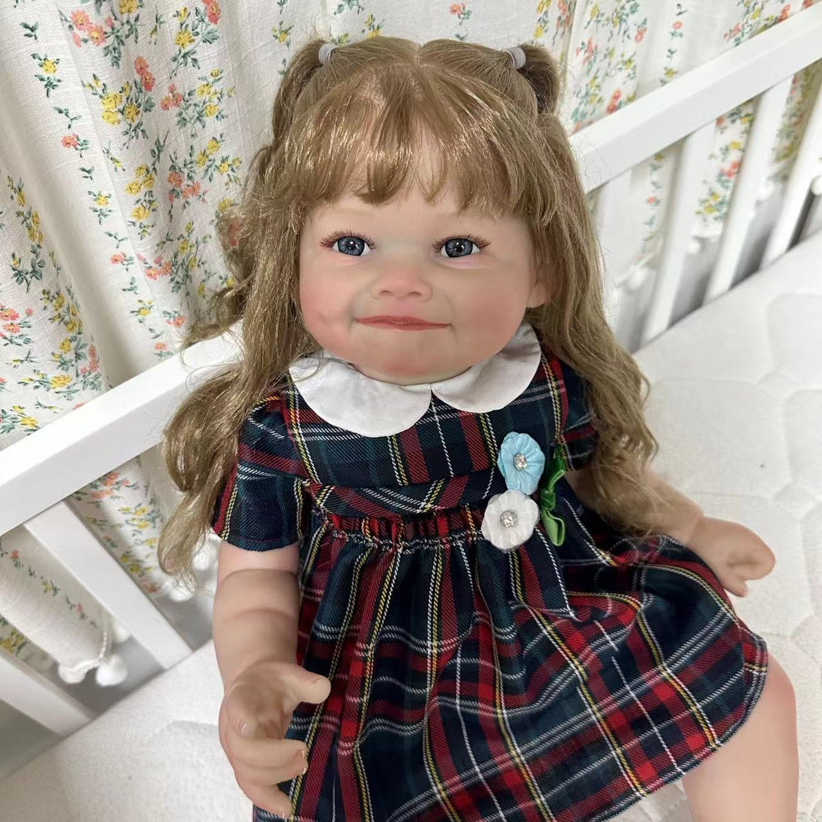 24 inch Reborn Dolls with Cloth Body Touch Soft Smile Wine Nest Newborn Baby Dolls Toys for Girls Reborn Dolls