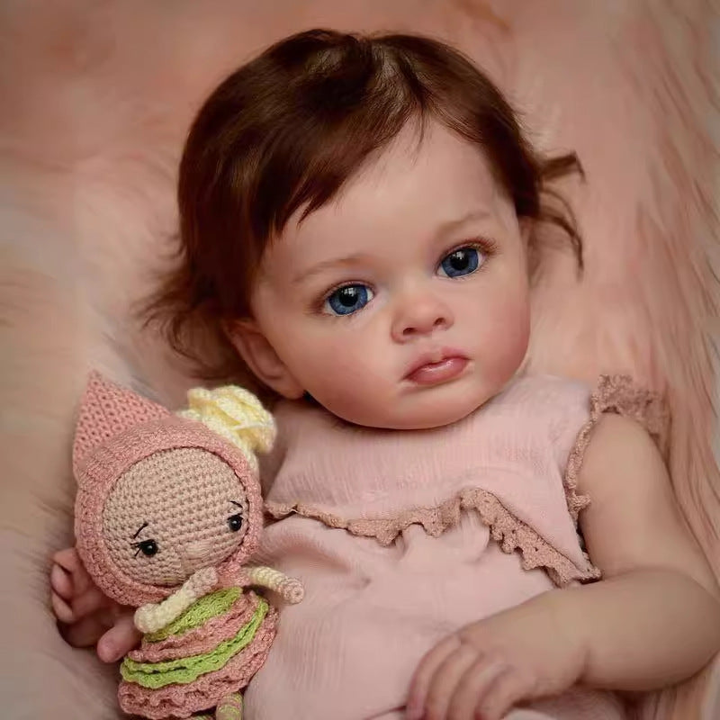 22 inch Reborn Newborn Baby Dolls Real Look Toddler with Full vinyl Body Girl for gifts
