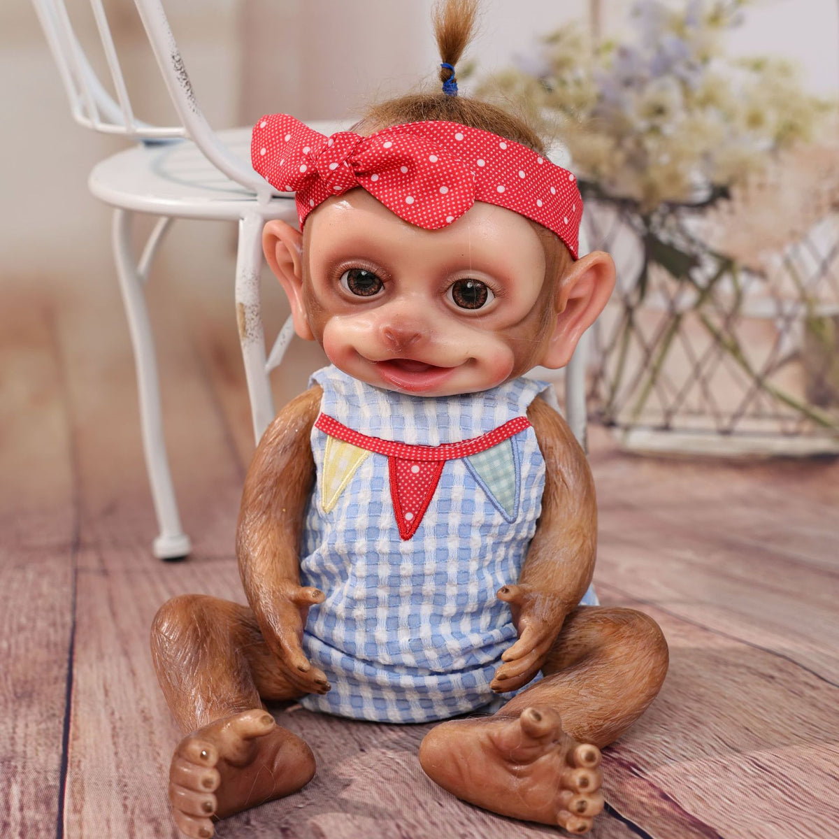 13inch Full Body Soft Silicone Realistic Reborn Baby Doll Solid monkey Silicone Doll Handmade High-quality Toy Kid Gift