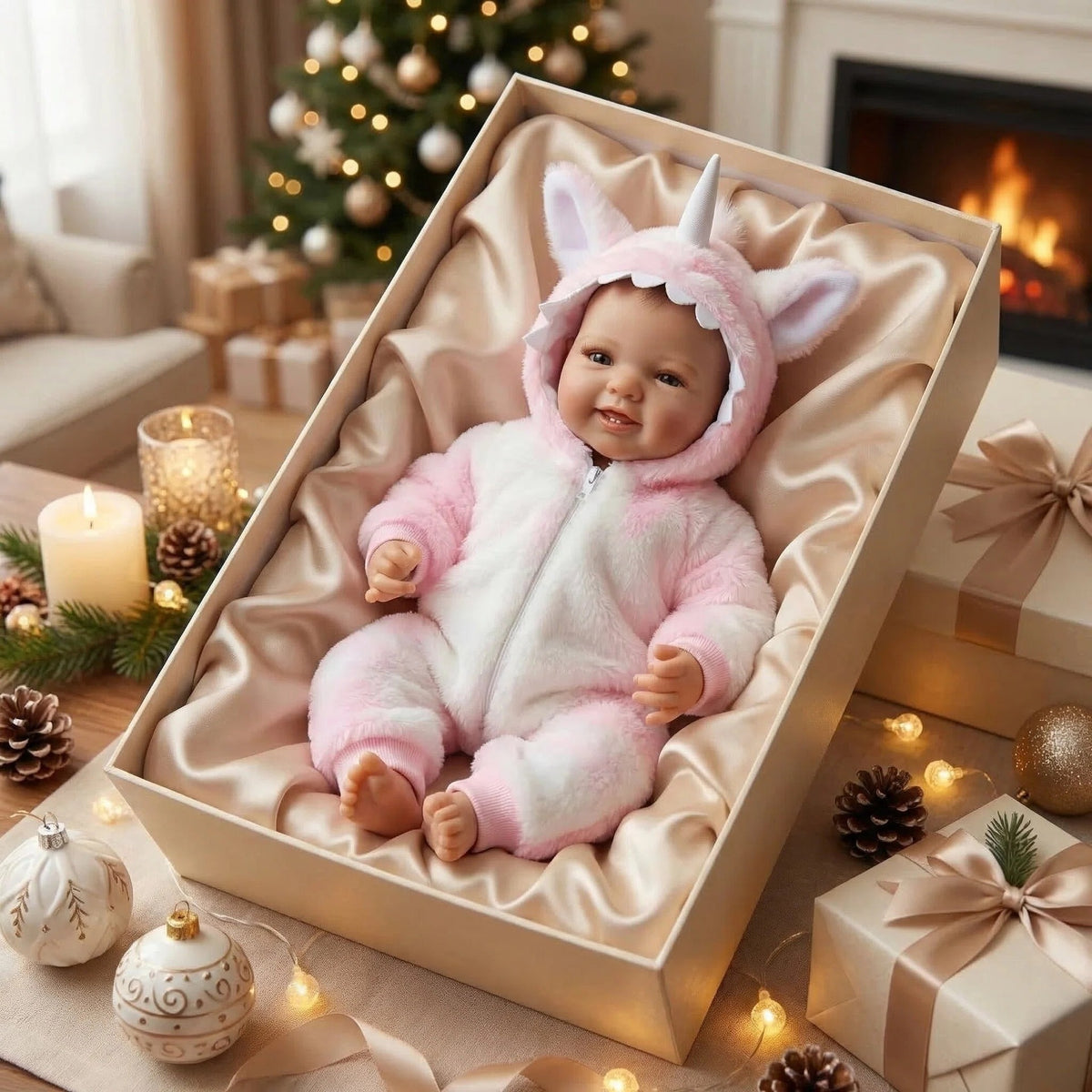 17 inch pink plush one-piece Ha Yi Reborn Doll