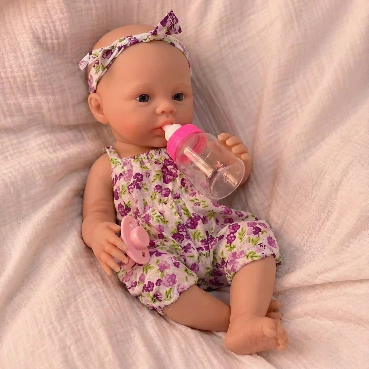 12 inch crushed flower joint set meadow solid silicone reborn doll