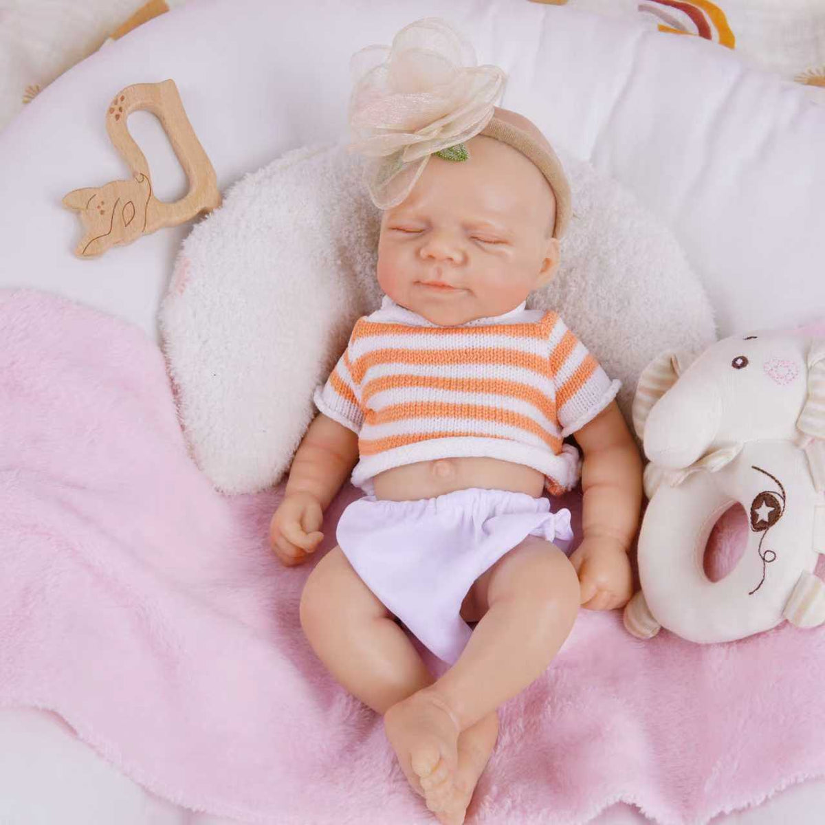 12 inch new reborn doll with full solid silicone with soft simulated baby skin toy for gifts