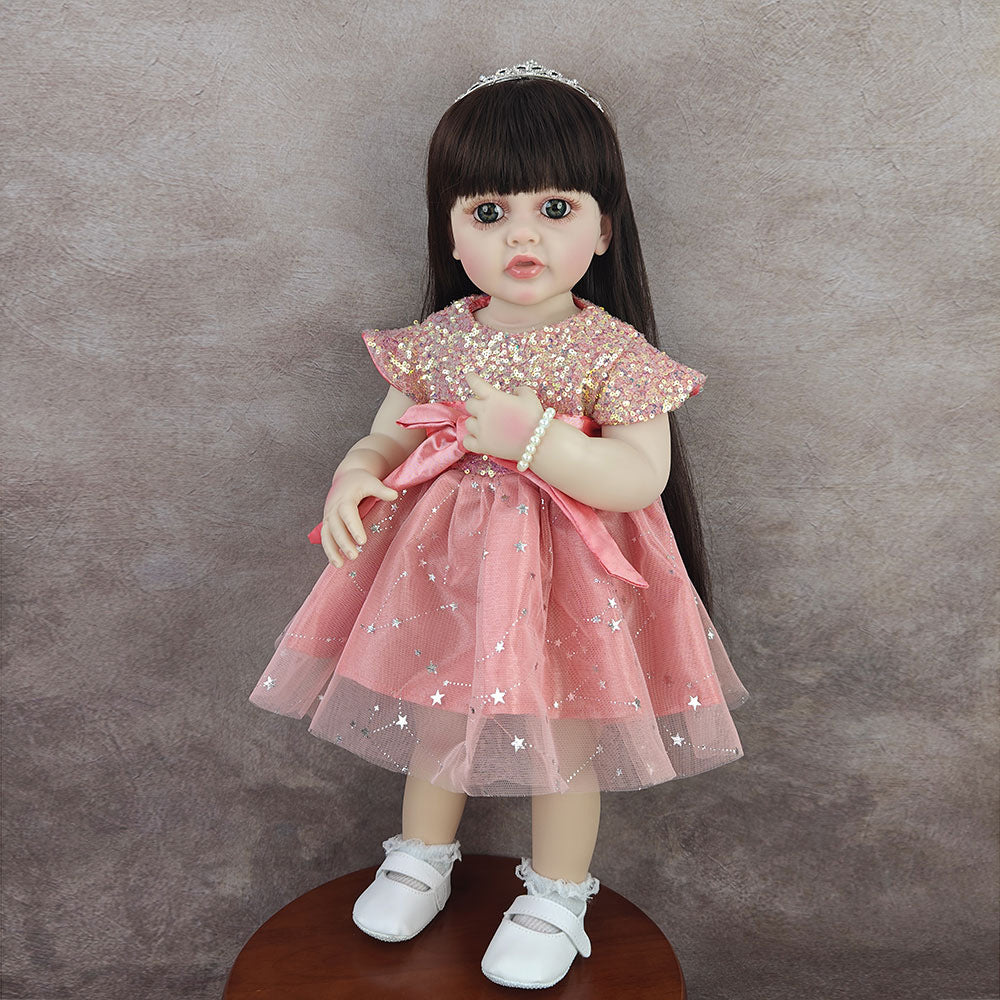 22 Inch Full-Vinyl Standing Toddler Reborn Dolls, Various Designs to Choose, Companion Toy for Children and Adult Hobbyists