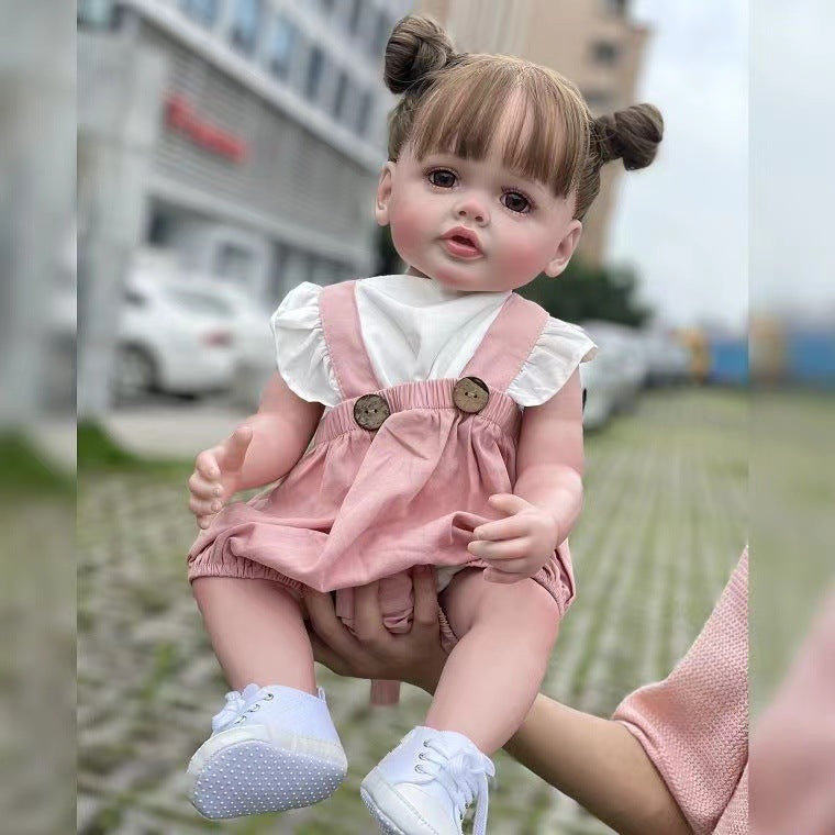 24 inch full vinyl Reborn Baby Doll Handcrafted Lifelike Betty 3D Skin Collectible Art Doll Toys For Kids