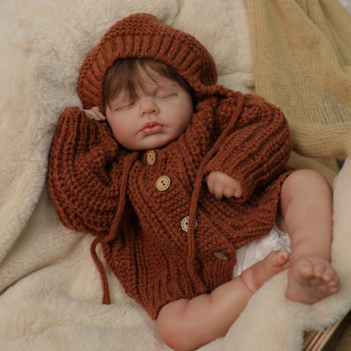 Real shot of 20 inch reborn doll simulated baby soft vinyl holiday gifts for kids