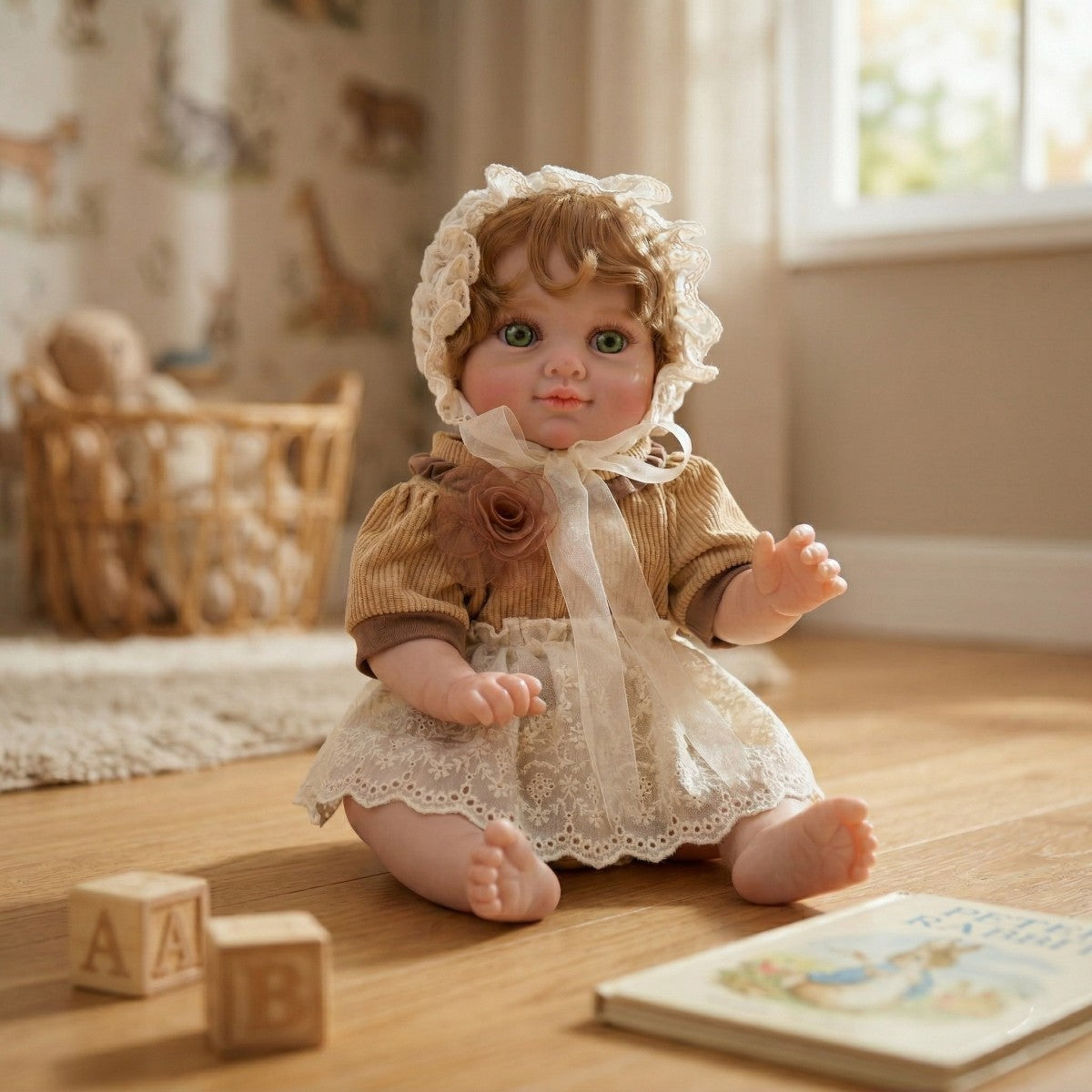 50cm Hair Transplant Full Glue Rebirth Doll Handmade Exquisite Painted 3D Doll