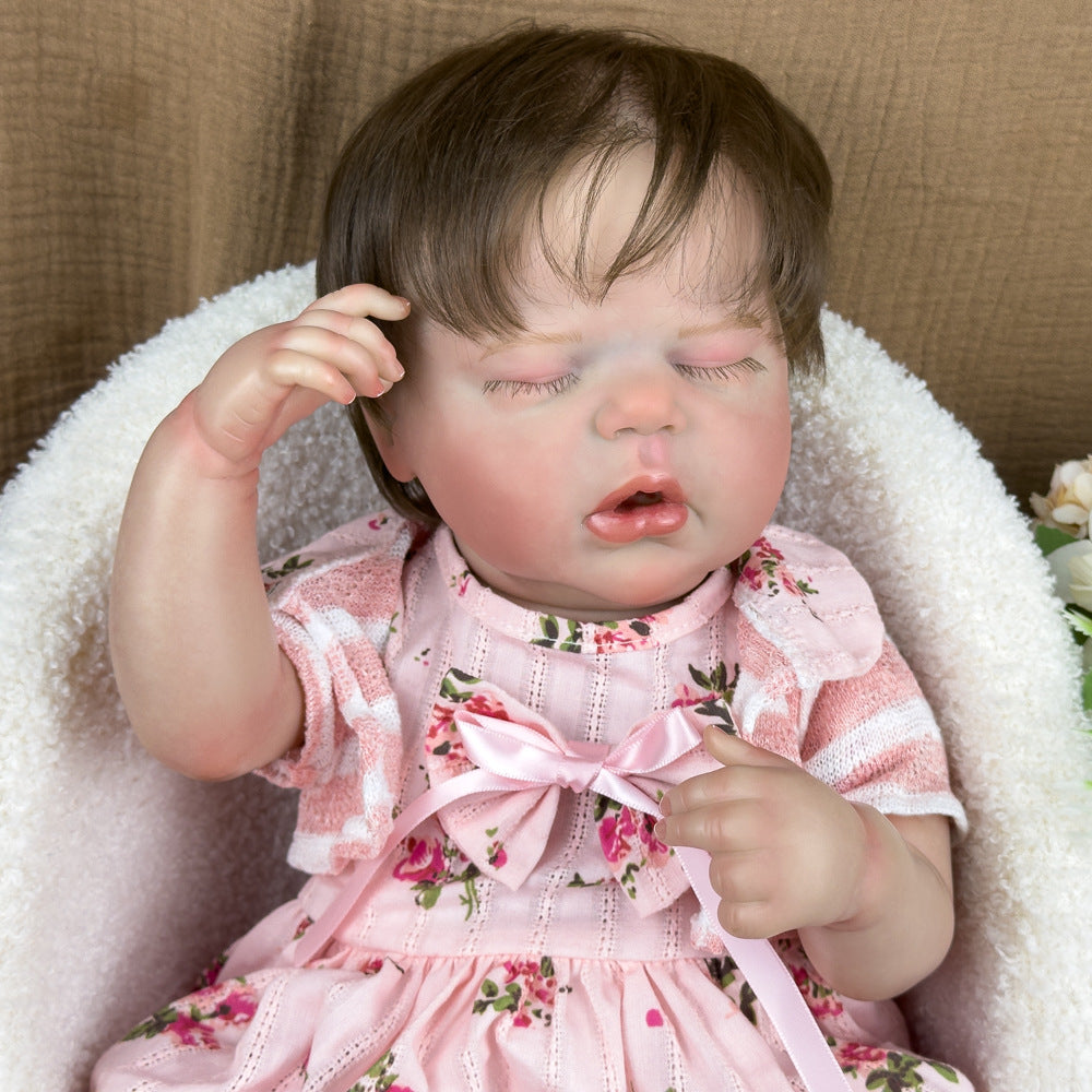 20 Inch Full-Vinyl Sleeping Reborn Baby Doll, Heartfelt Present for Birthdays and Holiday Celebrations